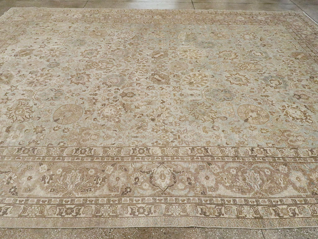 Vintage Persian Tabriz Room Size Carpet, No.19083 - Galerie Shabab