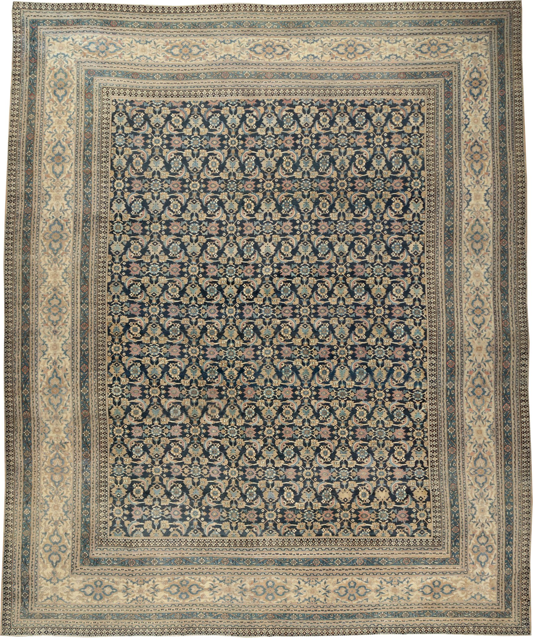 Antique Persian Khorassan Square Oversize Carpet, No.19084 - Galerie Shabab