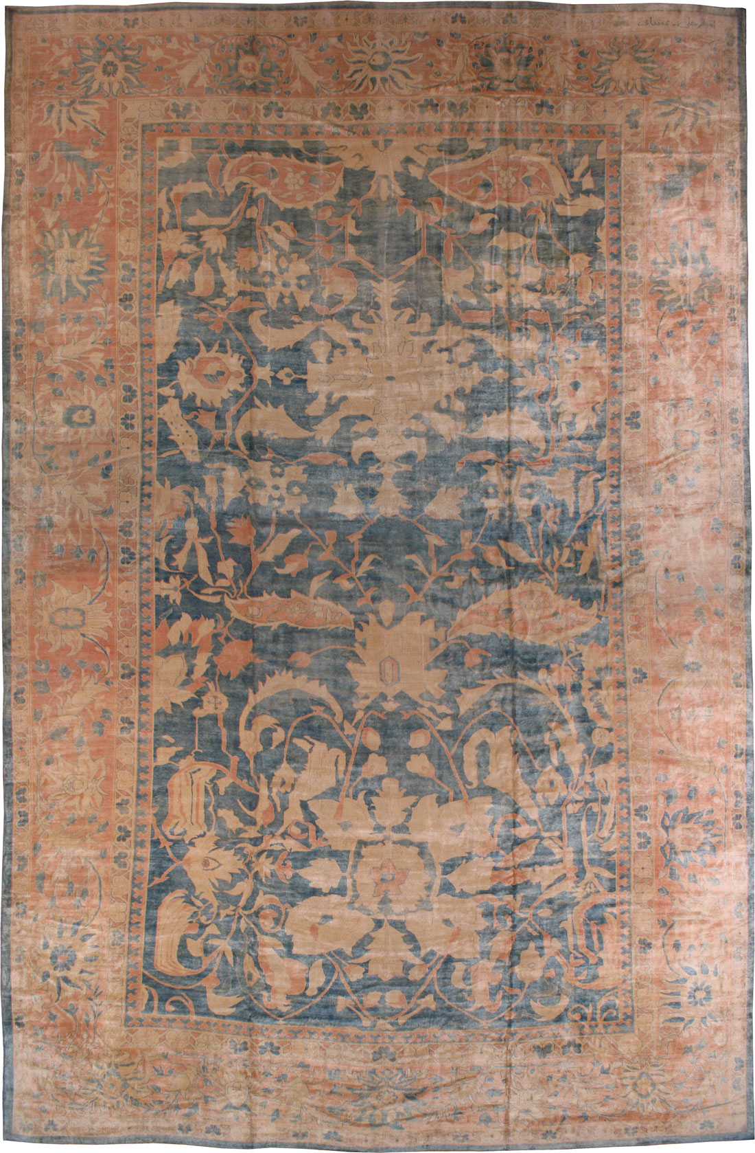 Vintage Oushak Carpet, No.19088 - Galerie Shabab