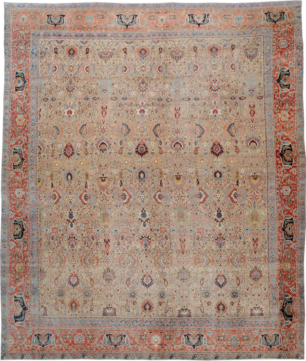 Antique Persian Bidjar Square Oversize Carpet, No.19090 - Galerie Shabab
