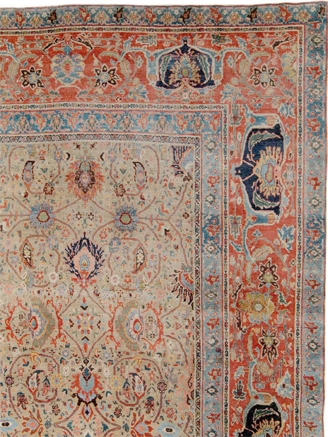 Antique Persian Bidjar Square Oversize Carpet, No.19090 - Galerie Shabab