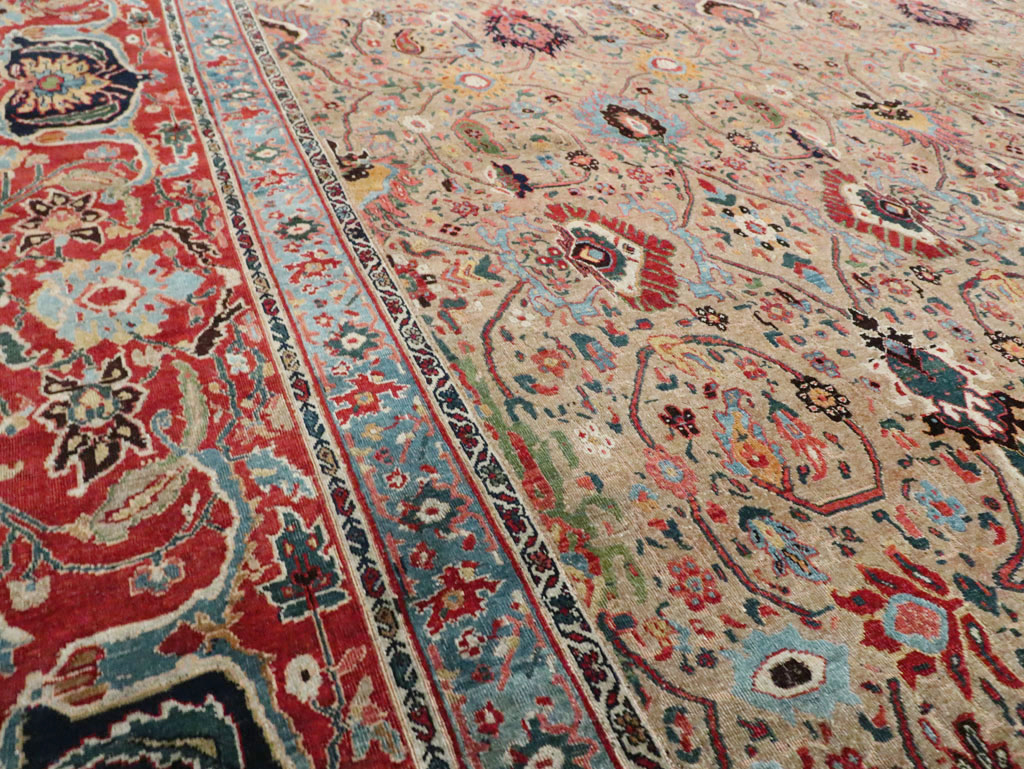 Antique Persian Bidjar Square Oversize Carpet, No.19090 - Galerie Shabab