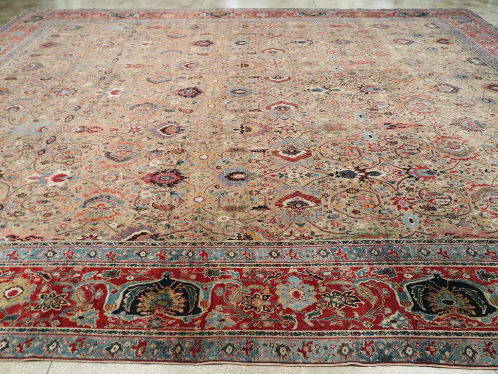 Antique Persian Bidjar Square Oversize Carpet, No.19090 - Galerie Shabab
