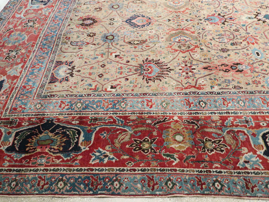Antique Persian Bidjar Square Oversize Carpet, No.19090 - Galerie Shabab