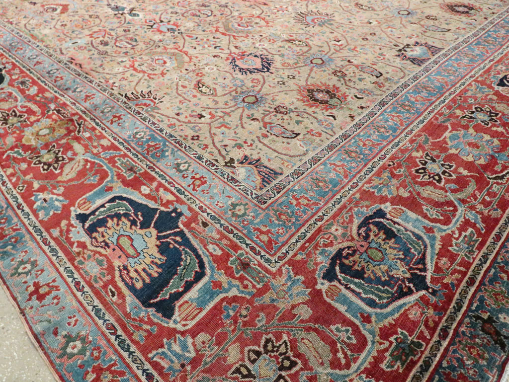 Antique Persian Bidjar Square Oversize Carpet, No.19090 - Galerie Shabab