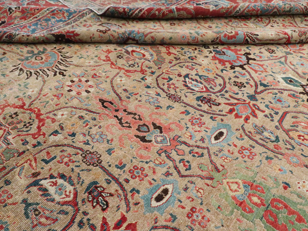 Antique Persian Bidjar Square Oversize Carpet, No.19090 - Galerie Shabab