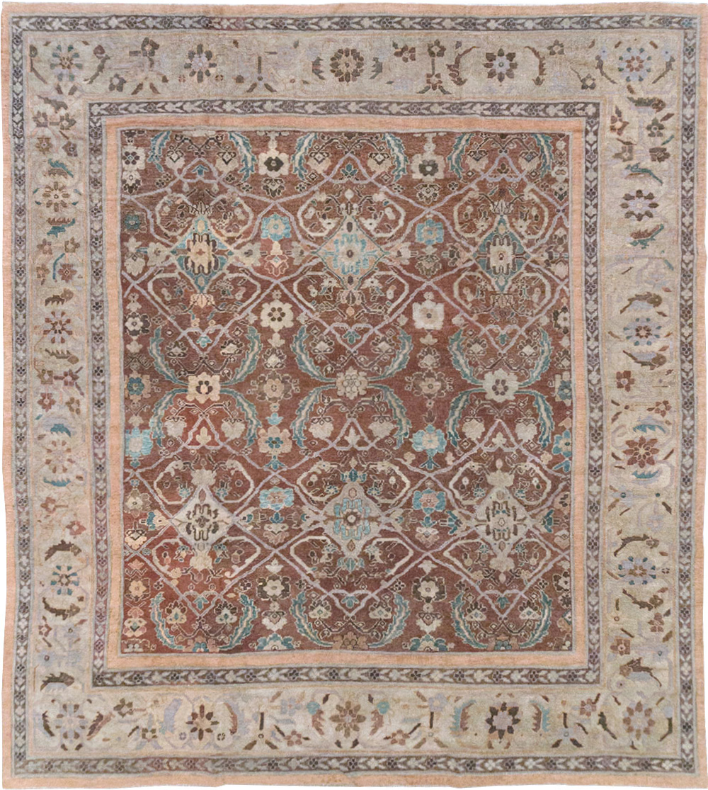 Antique Persian Mahal Large Room Size Carpet, No.19094 - Galerie Shabab