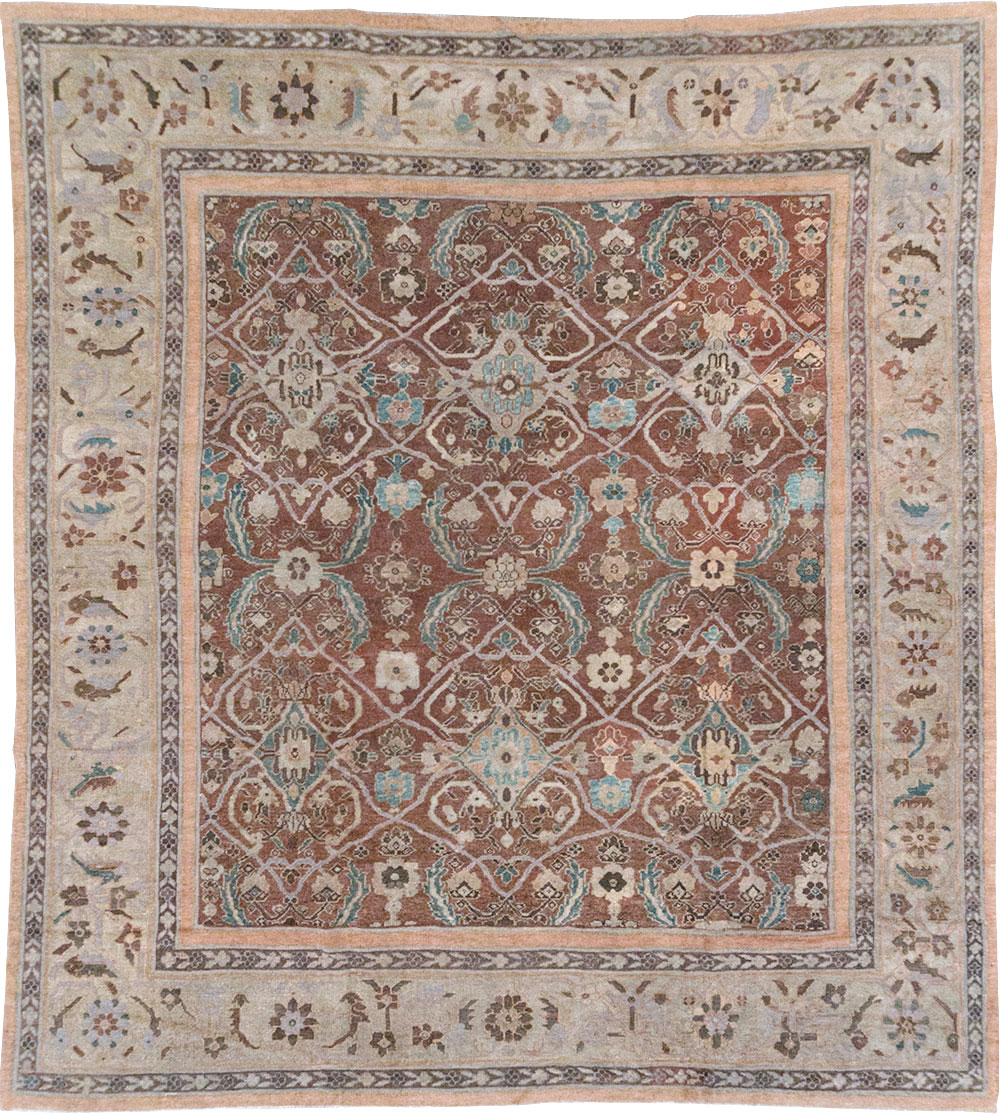 Antique Persian Mahal Large Room Size Carpet, No.19094 - Galerie Shabab