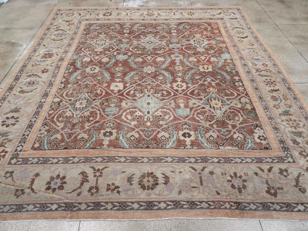 Antique Persian Mahal Large Room Size Carpet, No.19094 - Galerie Shabab