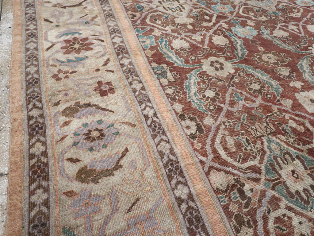 Antique Persian Mahal Large Room Size Carpet, No.19094 - Galerie Shabab