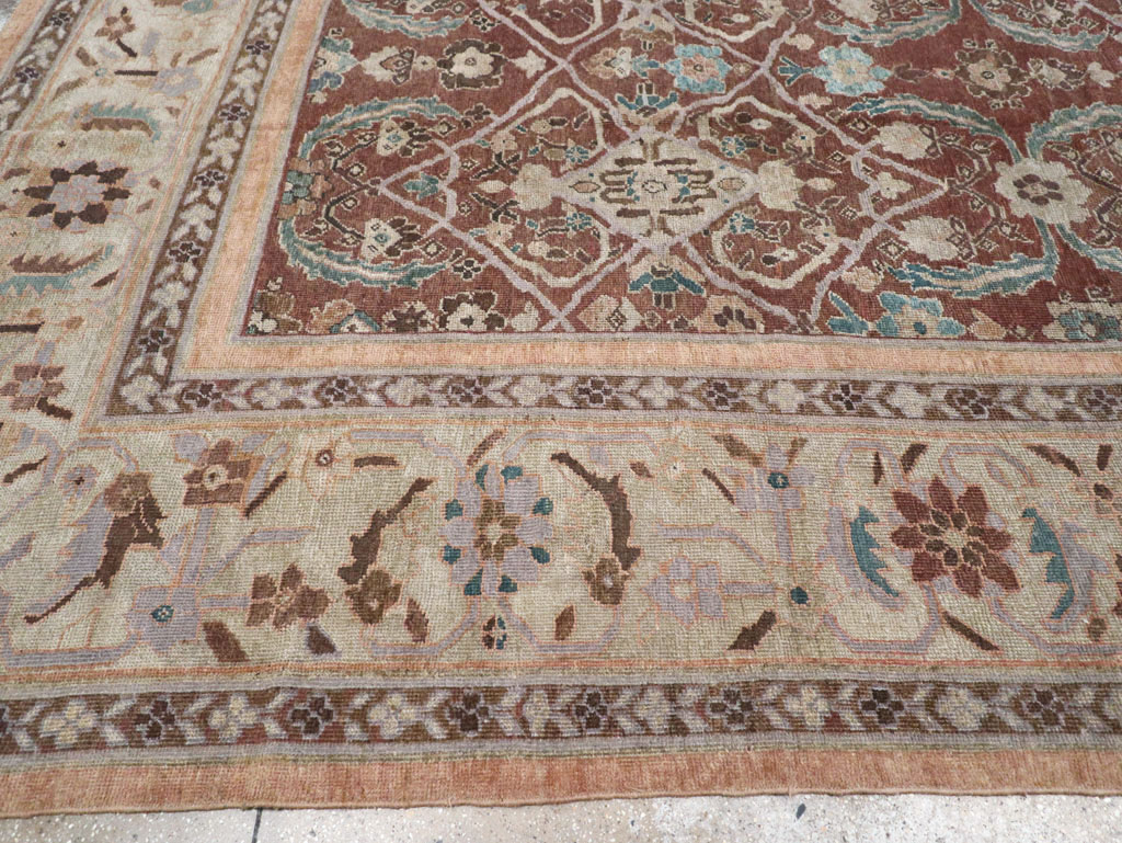 Antique Persian Mahal Large Room Size Carpet, No.19094 - Galerie Shabab