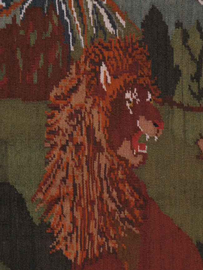 Vintage Pictorial Kilim, No.19102 - Galerie Shabab