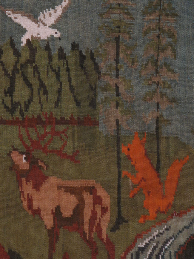 Vintage Pictorial Kilim, No.19102 - Galerie Shabab