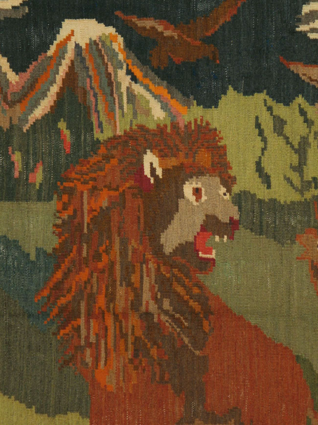 Vintage Pictorial Kilim, No.19103 - Galerie Shabab
