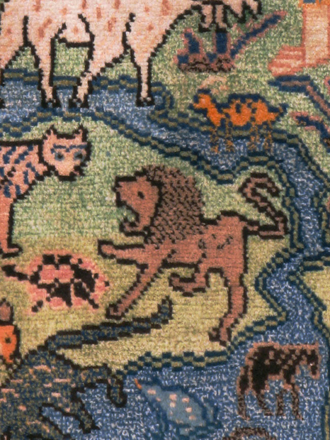 Vintage Persian Gabbeh Pictorial Rug, No.19109 - Galerie Shabab