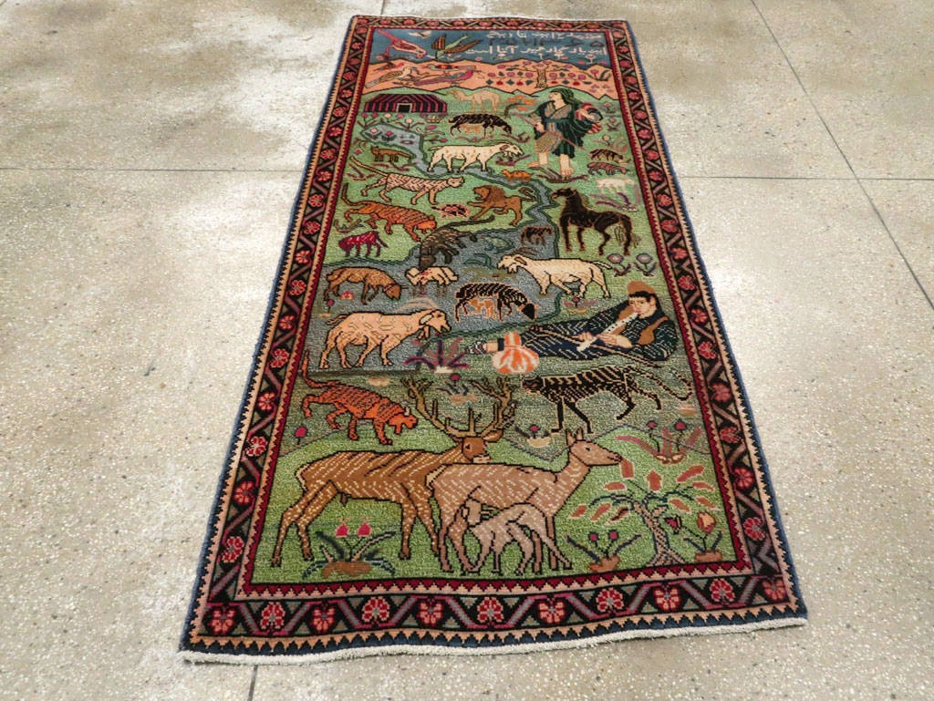 Vintage Persian Gabbeh Pictorial Rug, No.19109 - Galerie Shabab