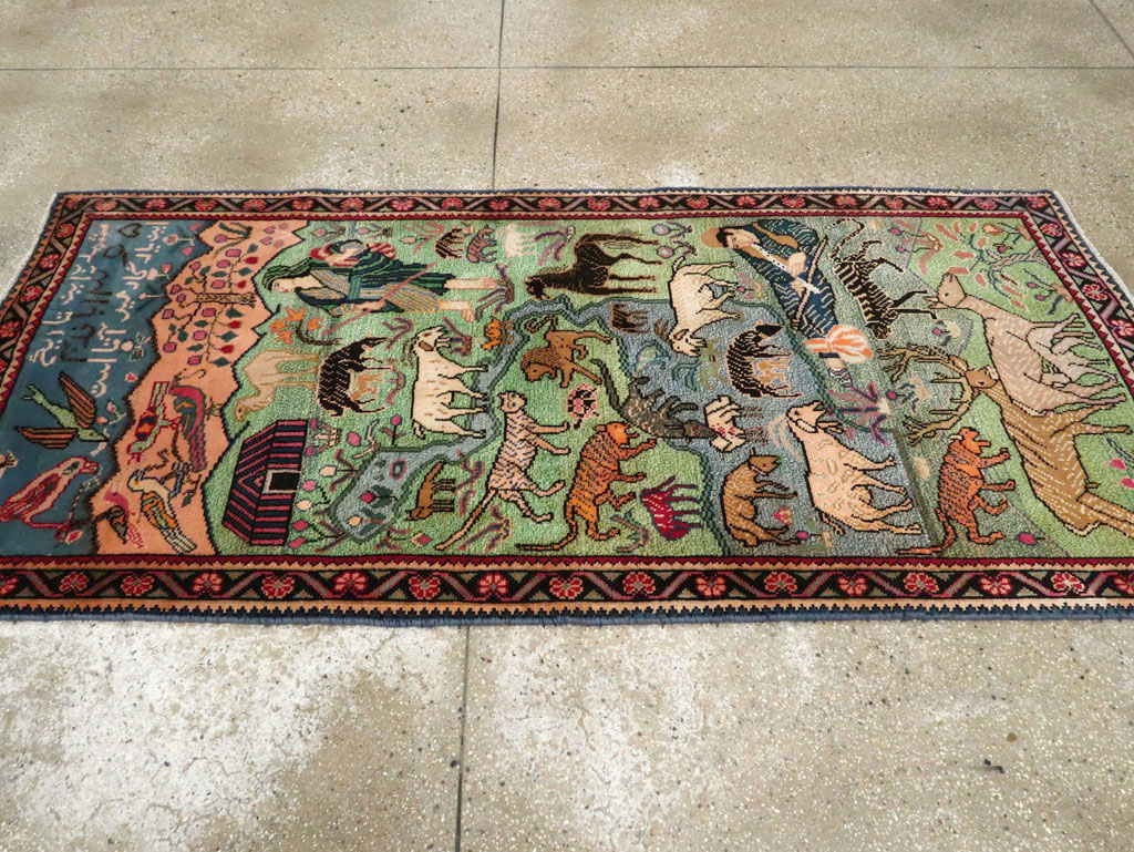 Vintage Persian Gabbeh Pictorial Rug, No.19109 - Galerie Shabab