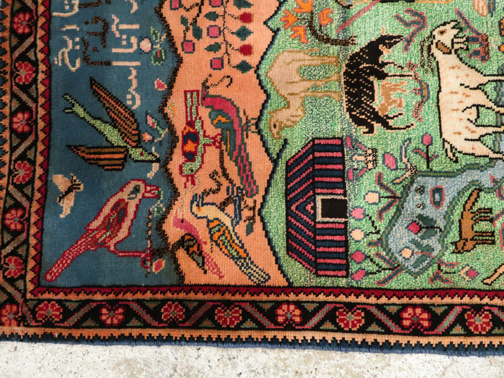 Vintage Persian Gabbeh Pictorial Rug, No.19109 - Galerie Shabab