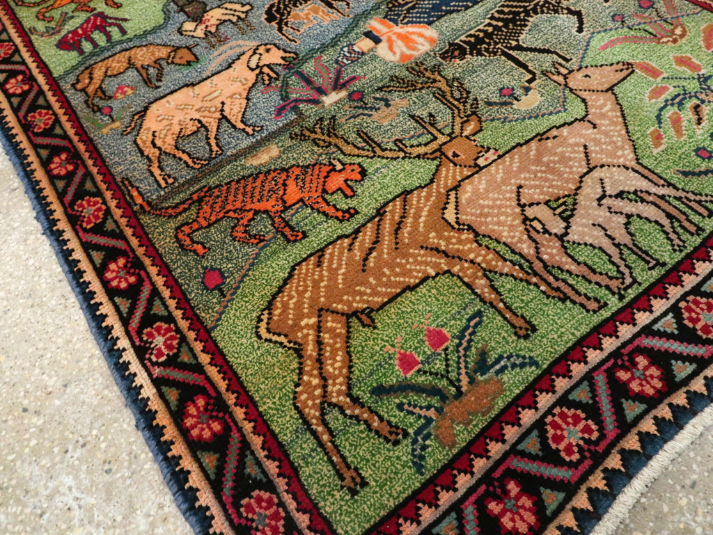 Vintage Persian Gabbeh Pictorial Rug, No.19109 - Galerie Shabab