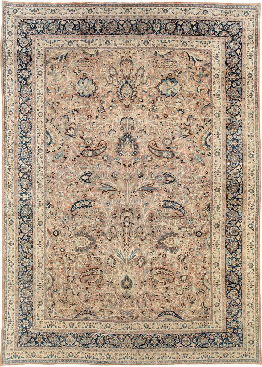 Antique Persian Mashad Large Room Size Carpet, No.19118 - Galerie Shabab