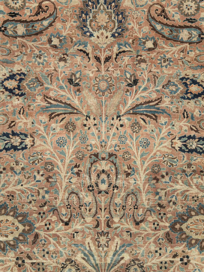 Antique Persian Mashad Large Room Size Carpet, No.19118 - Galerie Shabab