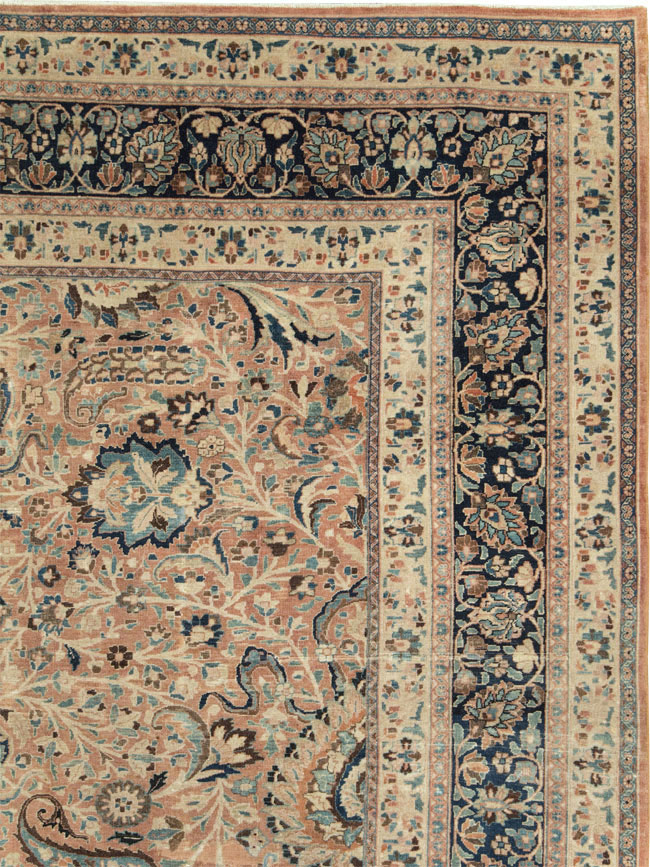 Antique Persian Mashad Large Room Size Carpet, No.19118 - Galerie Shabab