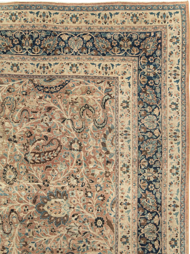 Antique Persian Mashad Large Room Size Carpet, No.19118 - Galerie Shabab
