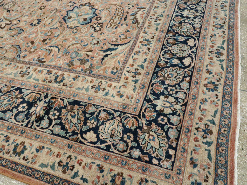 Antique Persian Mashad Large Room Size Carpet, No.19118 - Galerie Shabab