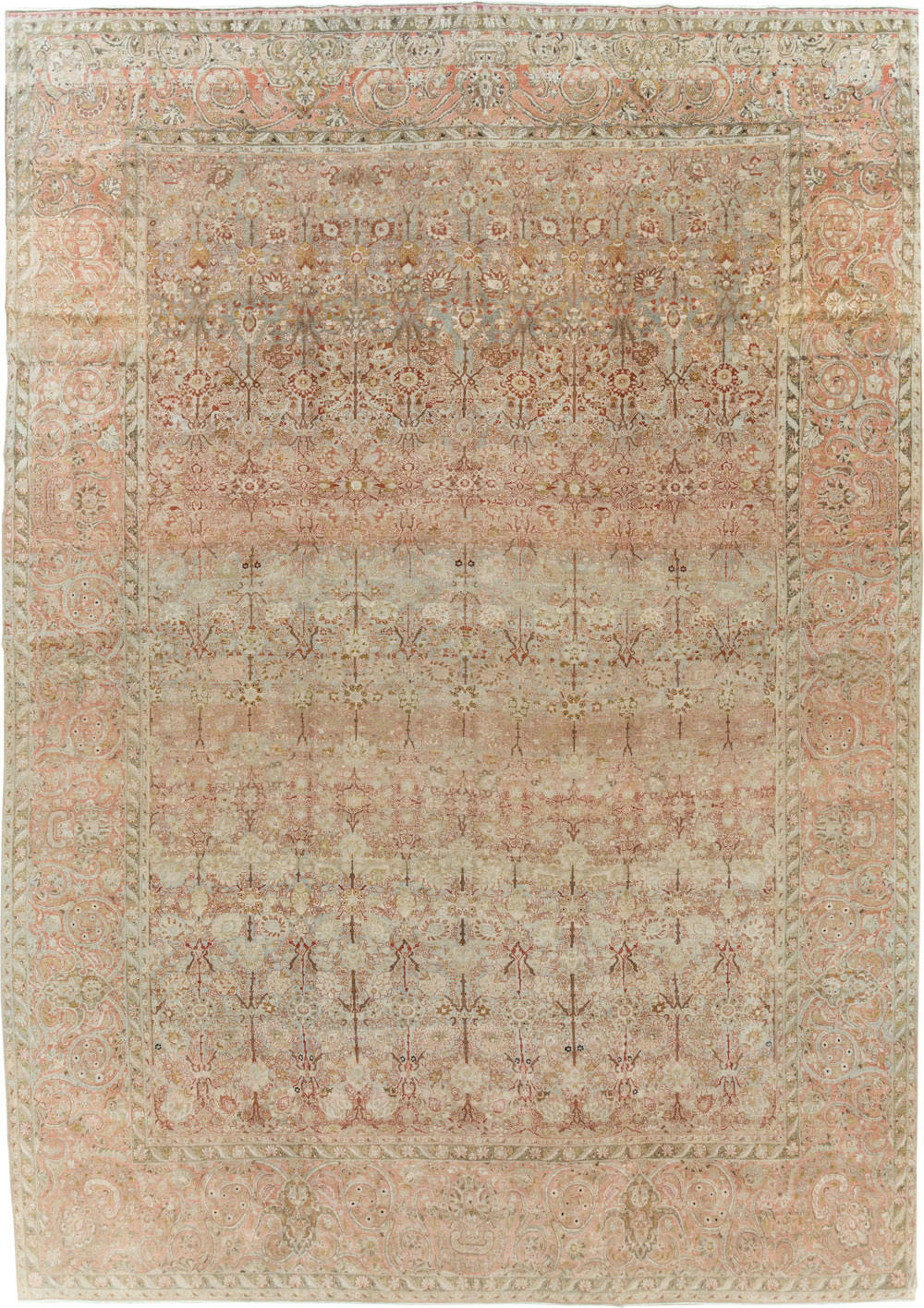 Antique Persian Isfahan Large Room Size Carpet, No.19160 - Galerie Shabab