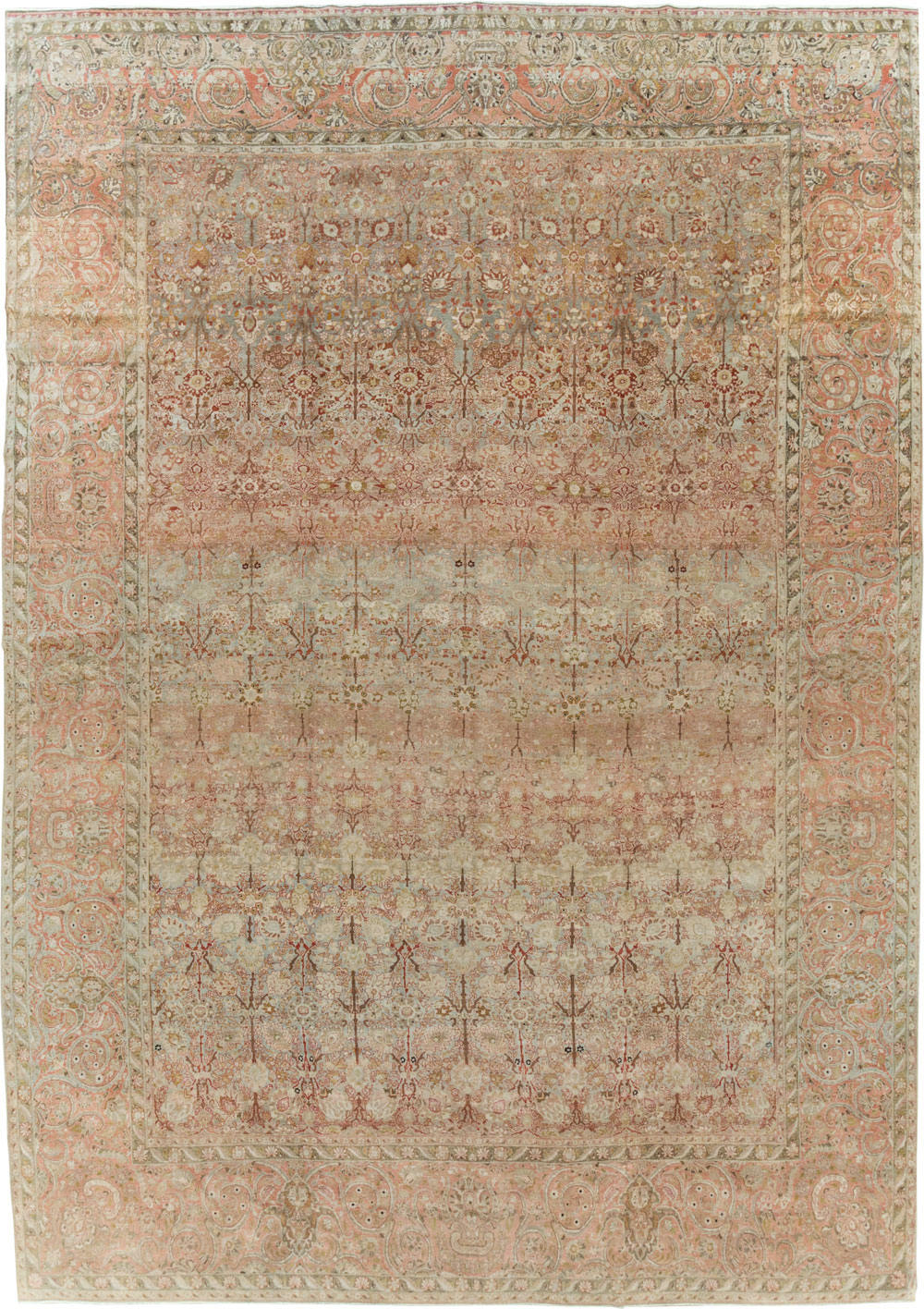 Antique Persian Isfahan Large Room Size Carpet, No.19160 - Galerie Shabab