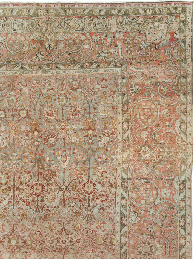 Antique Persian Isfahan Large Room Size Carpet, No.19160 - Galerie Shabab