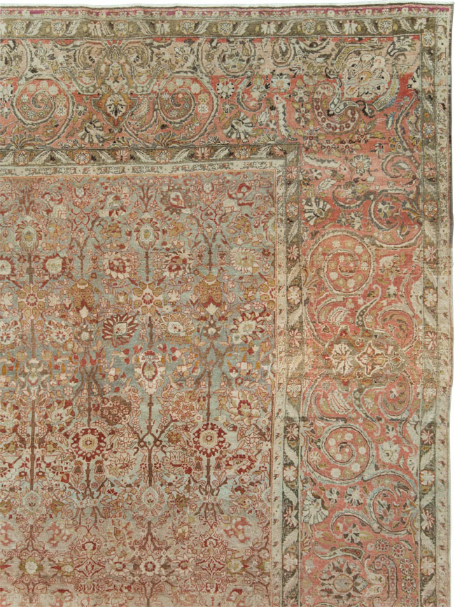 Antique Persian Isfahan Large Room Size Carpet, No.19160 - Galerie Shabab