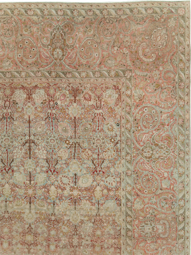 Antique Persian Isfahan Large Room Size Carpet, No.19160 - Galerie Shabab
