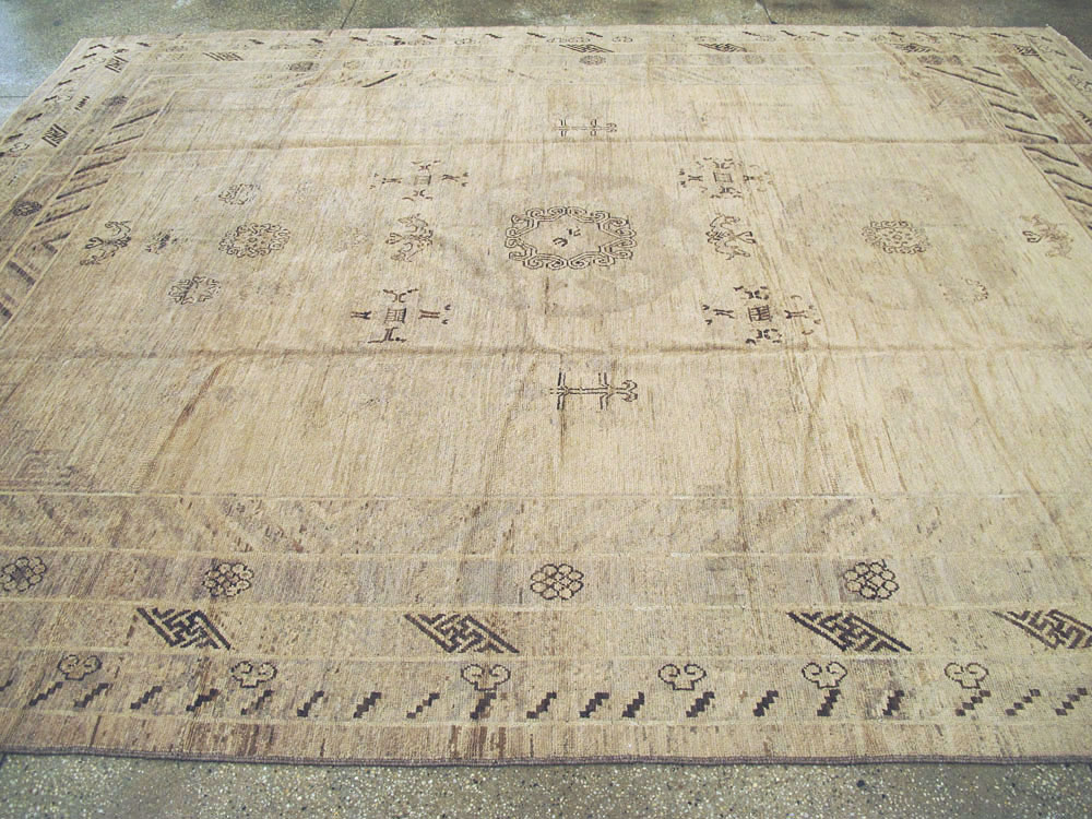 Vintage East Turkestan Khotan Carpet, No.19166 - Galerie Shabab
