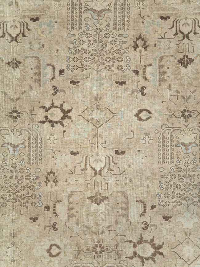 Vintage Persian Tabriz Small Room Size Carpet, No.19171 - Galerie Shabab