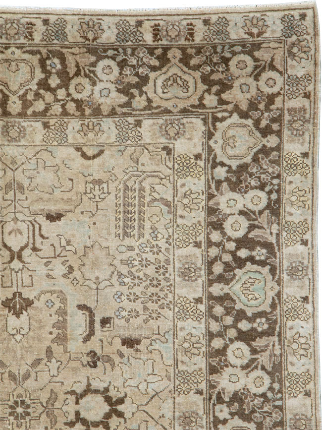 Vintage Persian Tabriz Small Room Size Carpet, No.19171 - Galerie Shabab