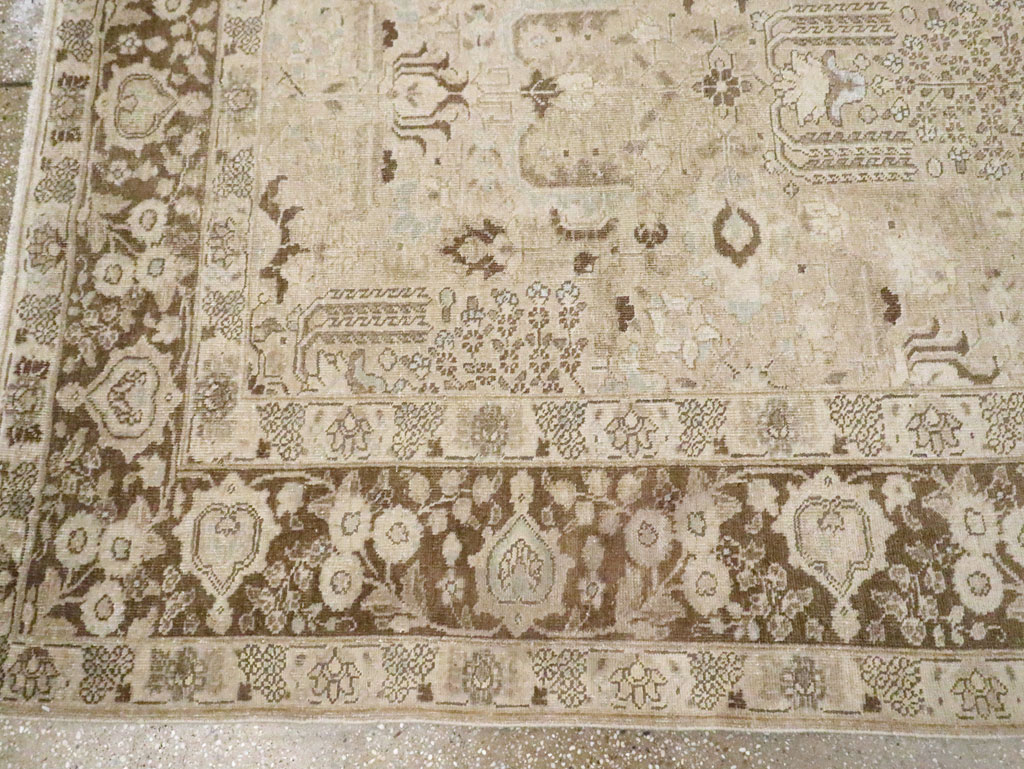 Vintage Persian Tabriz Small Room Size Carpet, No.19171 - Galerie Shabab