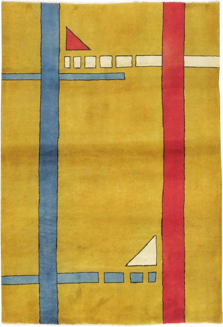 Vintage Persian Deco Rug, No.19178 - Galerie Shabab