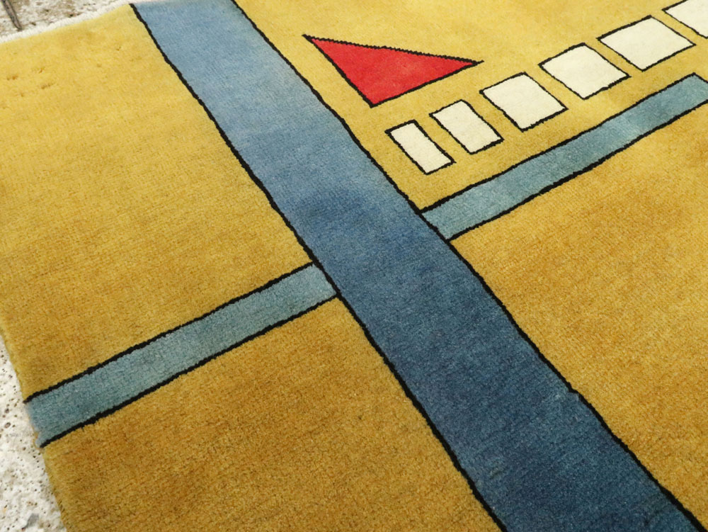 Vintage Persian Deco Rug, No.19178 - Galerie Shabab