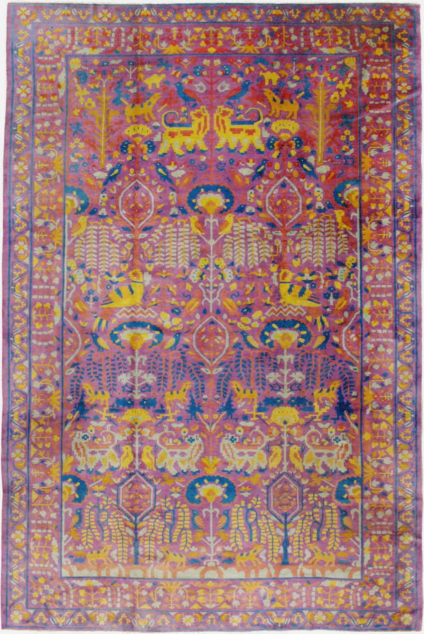 Vintage Indo-Chinese Art Deco Carpet, No.19184 - Galerie Shabab