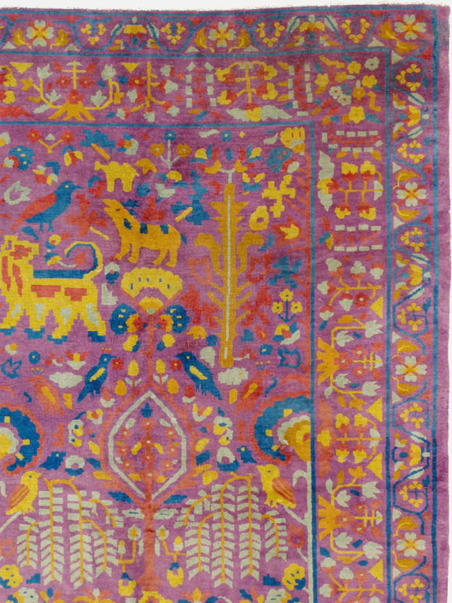 Vintage Indian Lahore Carpet, No.19184 - Galerie Shabab