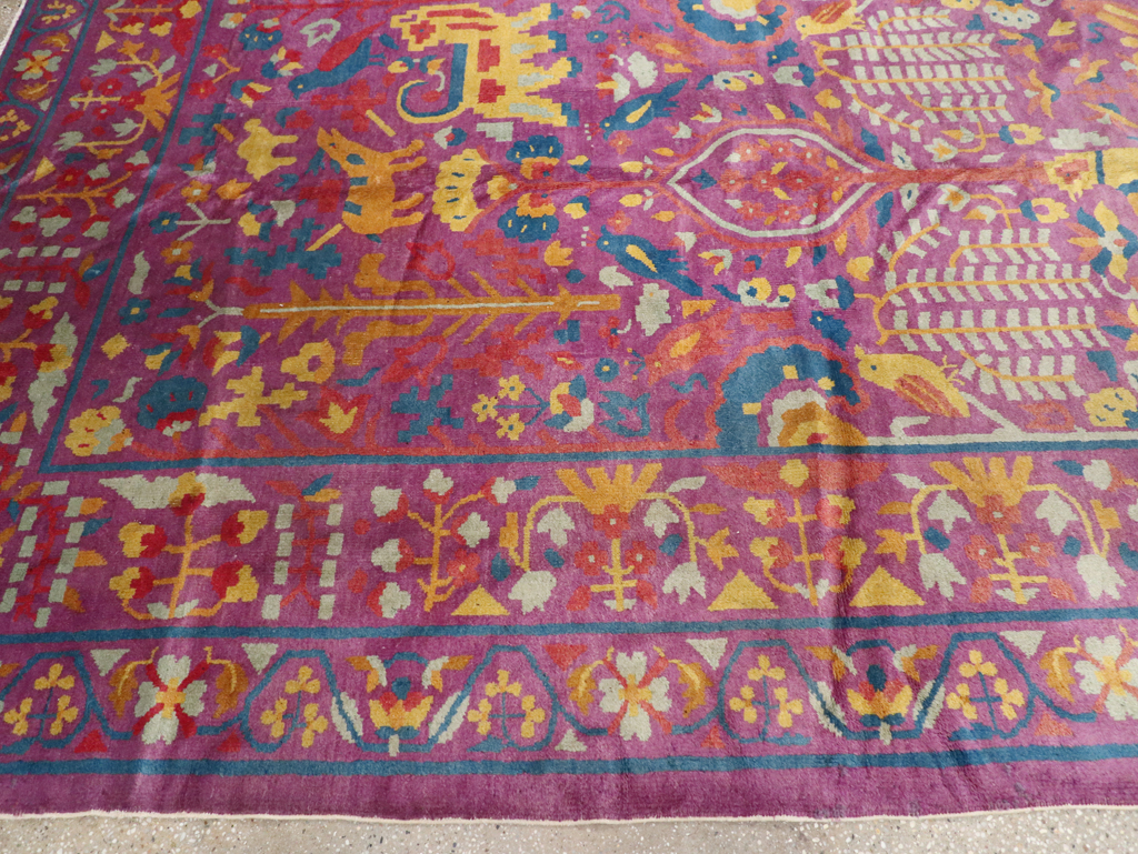Vintage Indo-Chinese Art Deco Carpet, No.19184 - Galerie Shabab