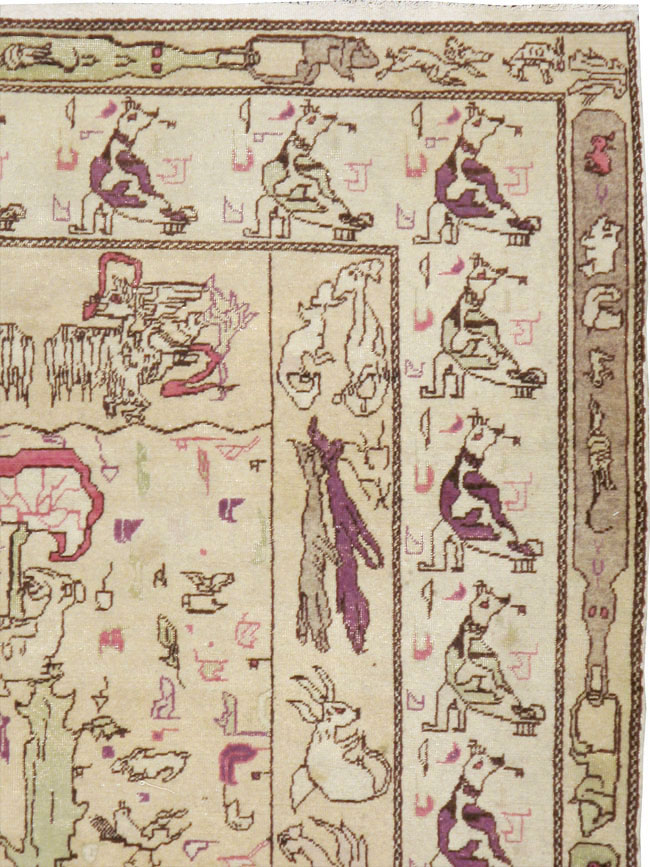 Antique Indian Agra Rug, No.19213 - Galerie Shabab
