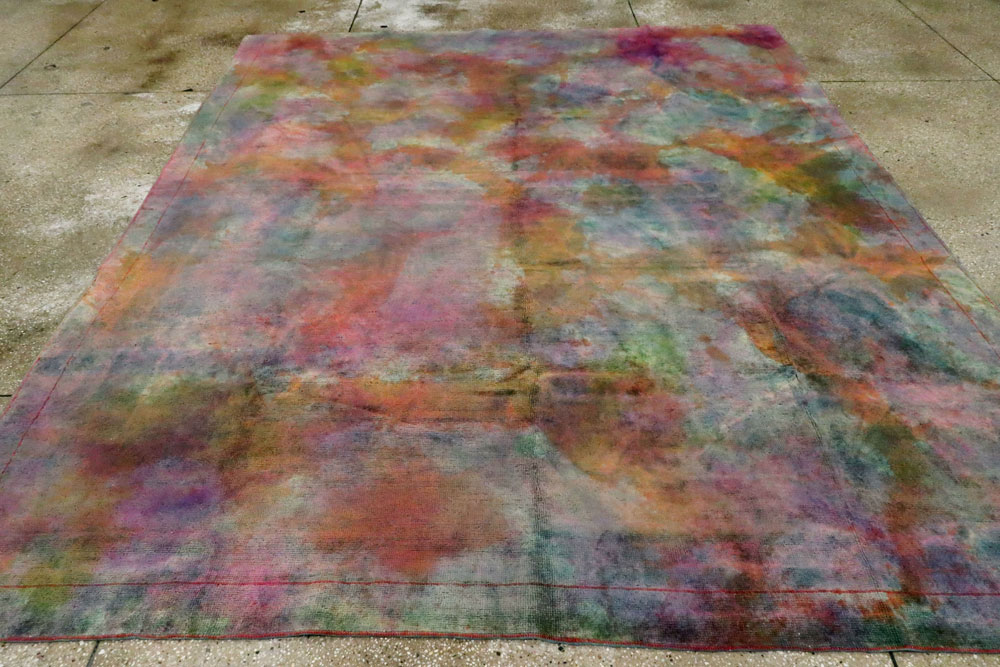 Vintage Turkish Anatolian Overdyed Rug, No.19233 - Galerie Shabab