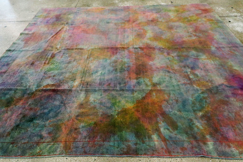 Vintage Turkish Anatolian Overdyed Rug, No.19233 - Galerie Shabab