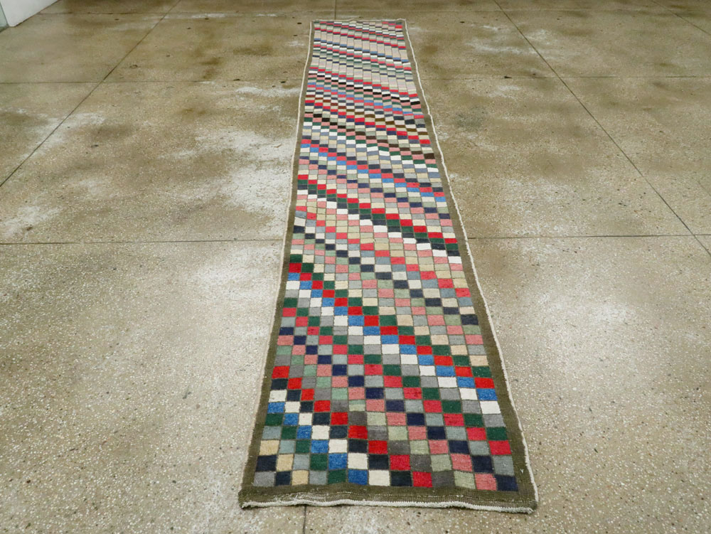 Vintage Turkish Anatolian Deco Runner, No.19235 - Galerie Shabab