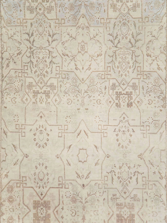 Vintage Persian Tabriz Wide Runner, No.19239 - Galerie Shabab