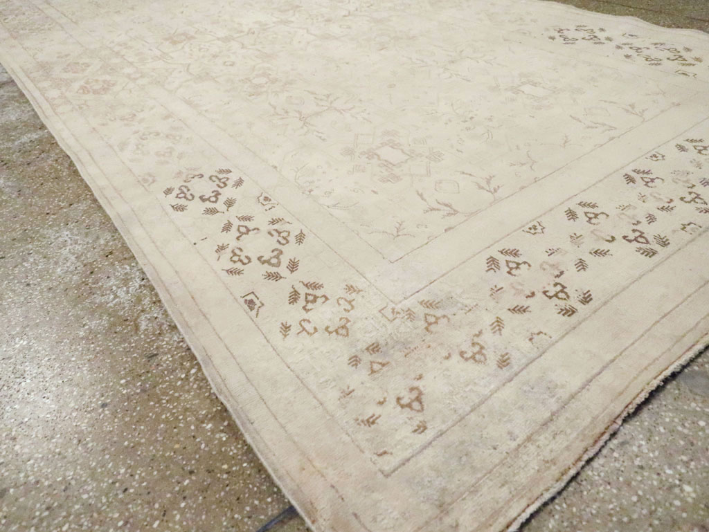 Vintage Persian Tabriz Wide Runner, No.19239 - Galerie Shabab