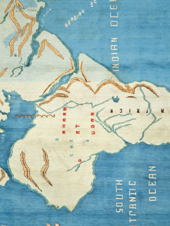 Vintage Persian Mashad Map Carpet, No.19249 - Galerie Shabab