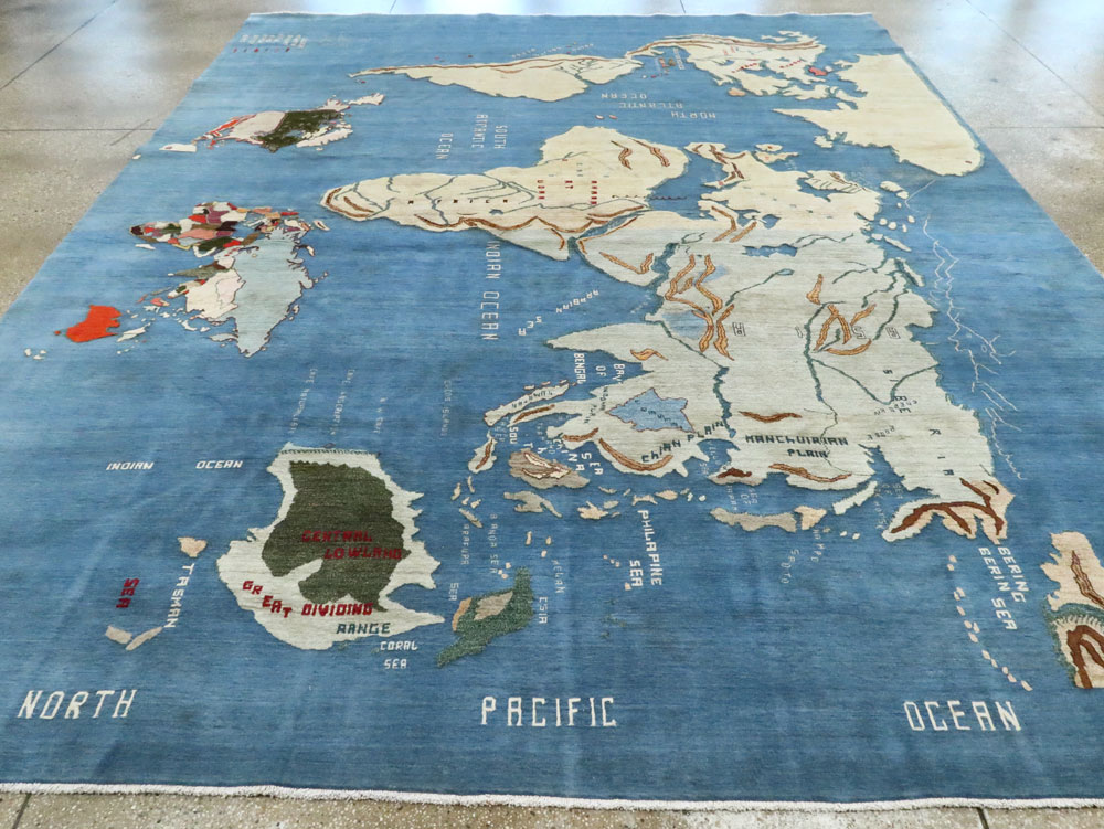 Vintage Persian Mashad Map Carpet, No.19249 - Galerie Shabab